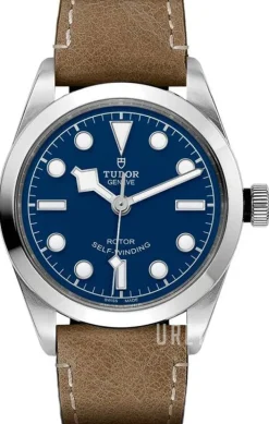 Black Bay Blå/Läder Ø36 mm