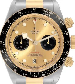 Black Bay Chrono Champagnefärgad/Gulguldtonat stål Ø41 mm