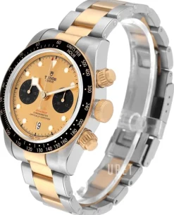 Black Bay Chrono Champagnefärgad/Gulguldtonat stål Ø41 mm