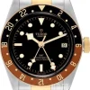 Black Bay GMT Svart/Gulguldtonat stål Ø41 mm