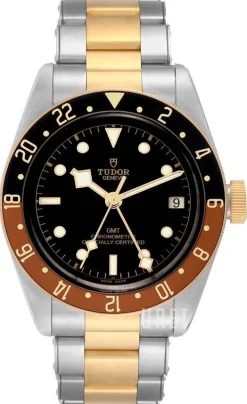 Black Bay GMT Svart/Gulguldtonat stål Ø41 mm