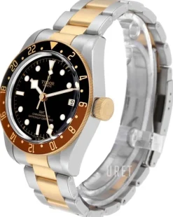 Black Bay GMT Svart/Gulguldtonat stål Ø41 mm