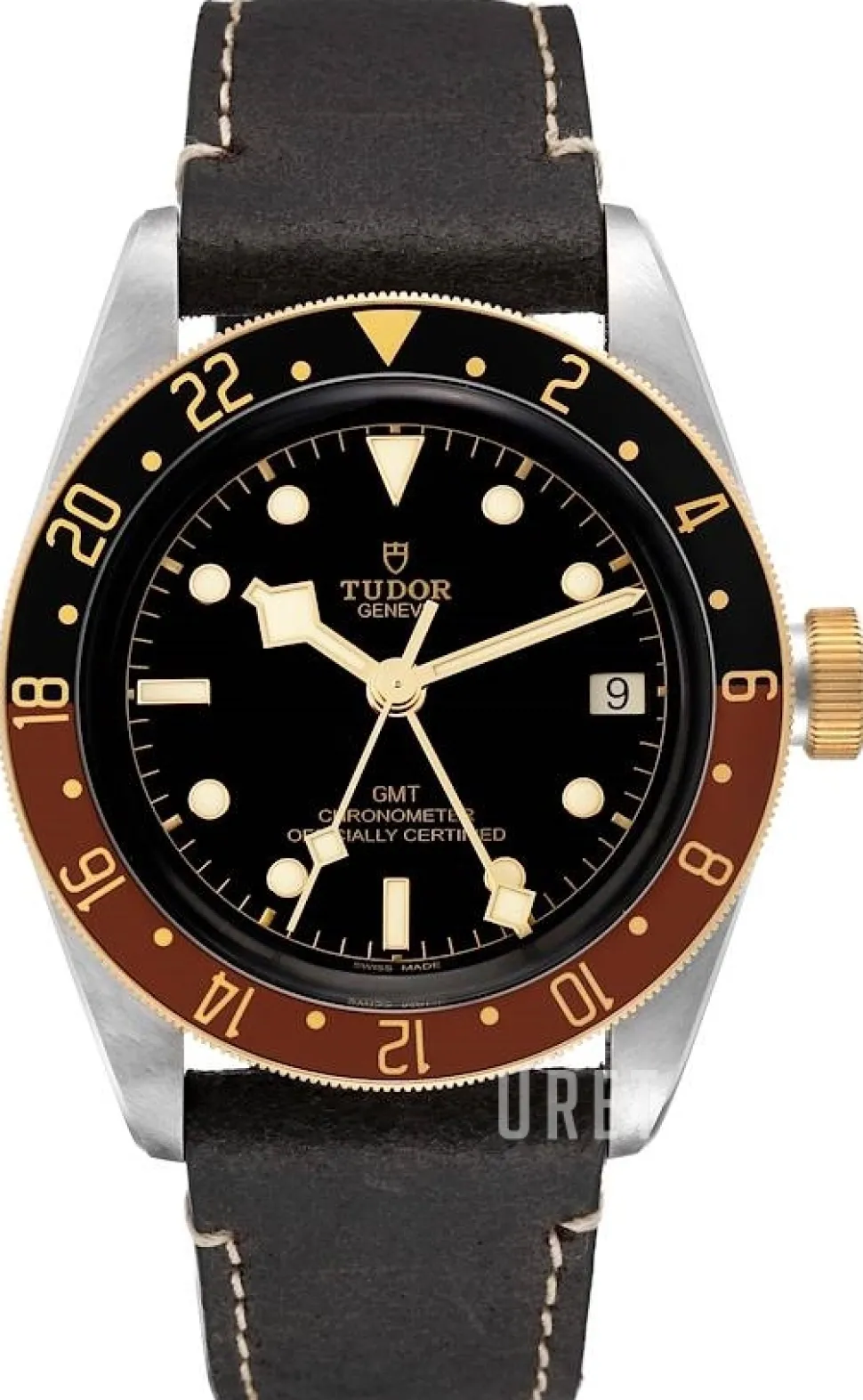 Black Bay GMT Svart/Läder Ø41 mm