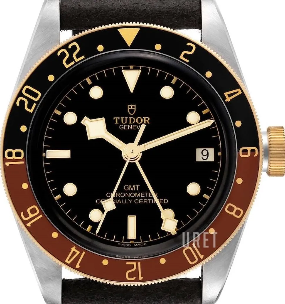 Black Bay GMT Svart/Läder Ø41 mm