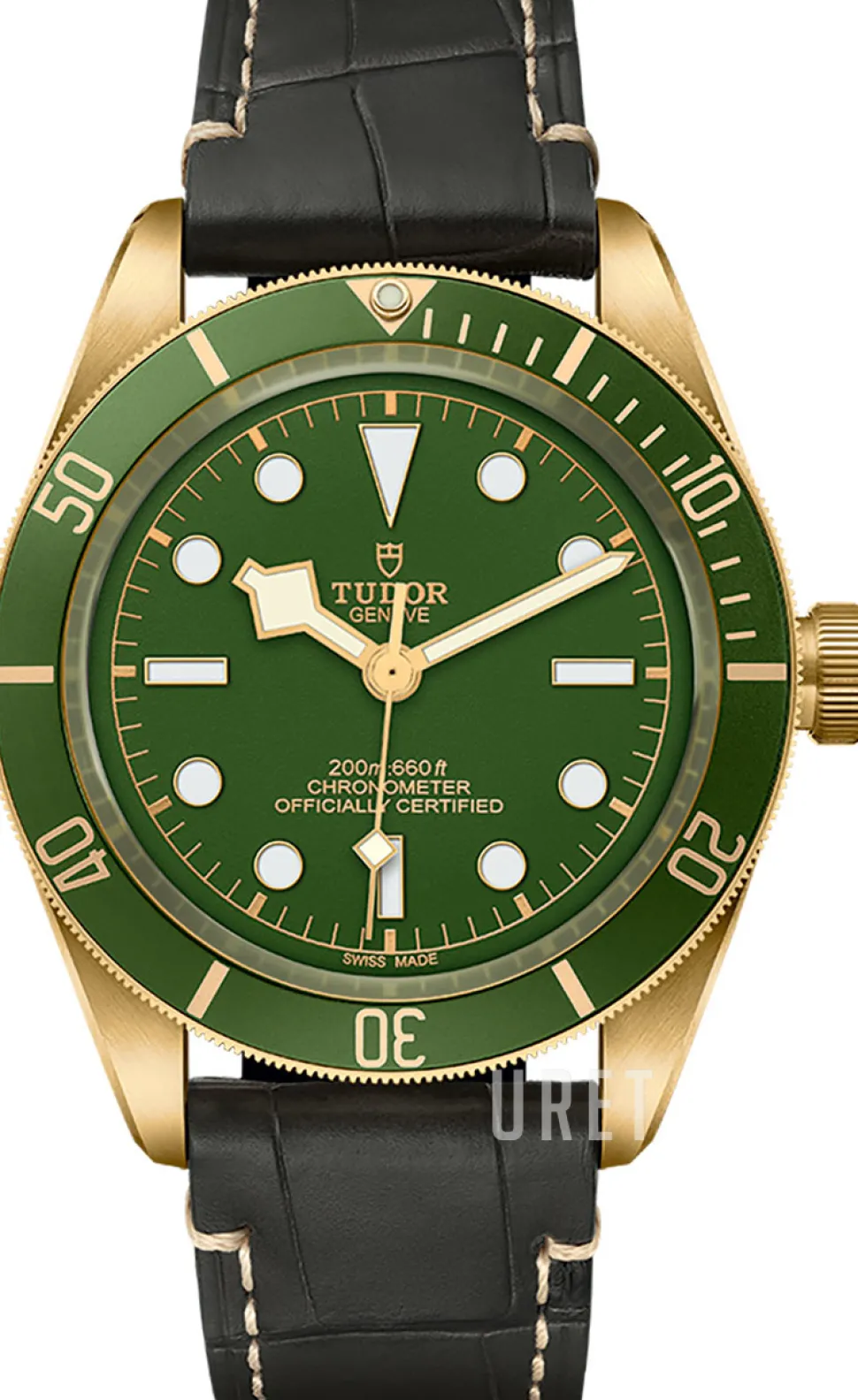 Black Bay Grön/Läder Ø39 mm