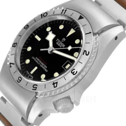 Black Bay P01 Svart/Läder Ø42 mm