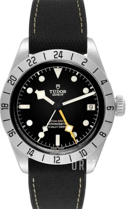 Black Bay Pro Svart/Läder Ø39 mm