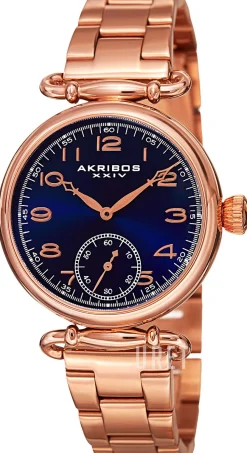 Blå/Roséguldstonat stål Ø34 mm