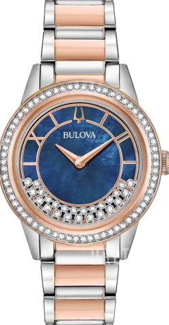 Blå/Roséguldstonat stål Ø32.5 mm