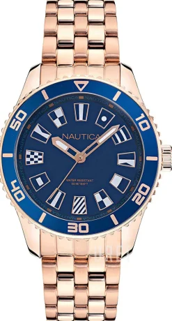 Blå/Roséguldstonat stål Ø36 mm