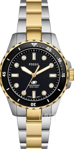 Blue Dive Svart/Gulguldtonat stål Ø36 mm