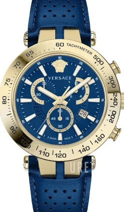 Bold Blå/Läder Ø46 mm