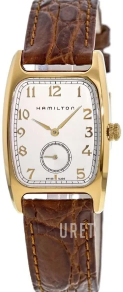 Boulton Silverfärgad/Läder 27x31 mm