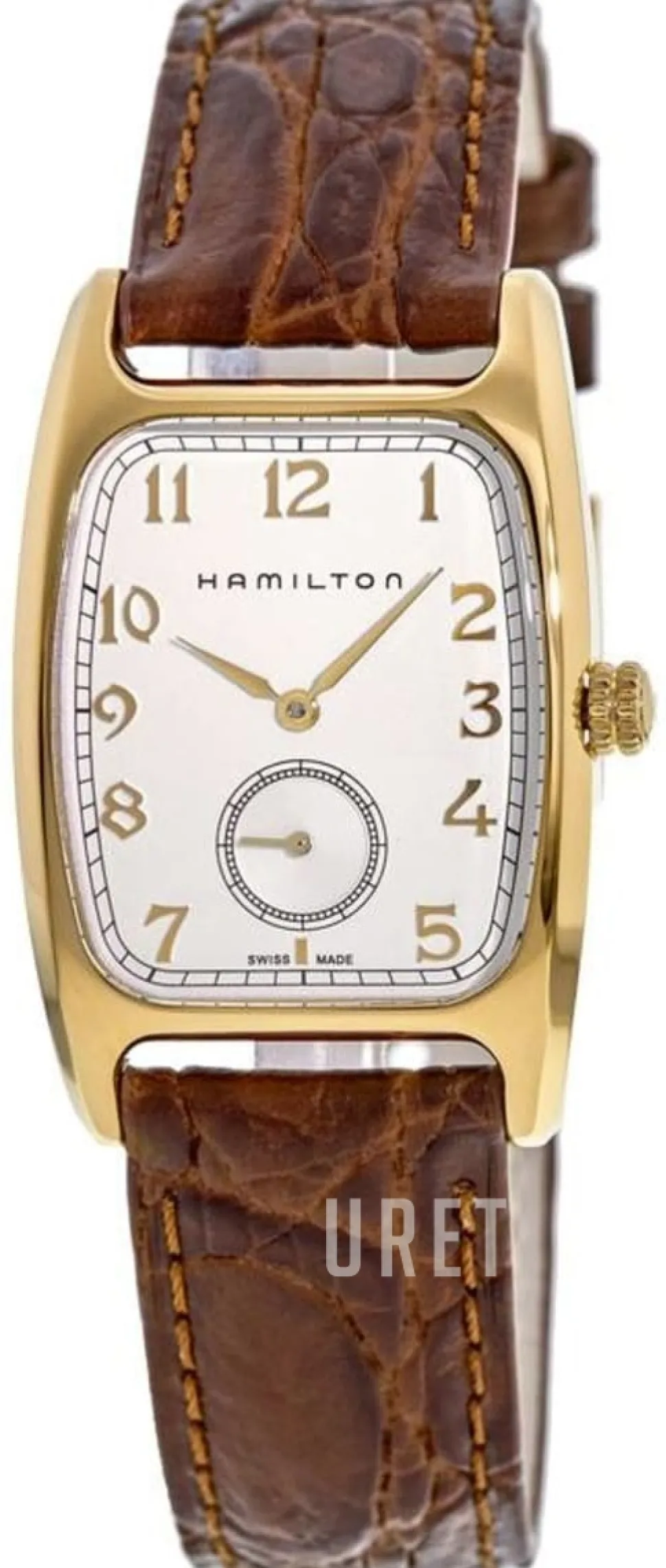 Boulton Silverfärgad/Läder 27x31 mm