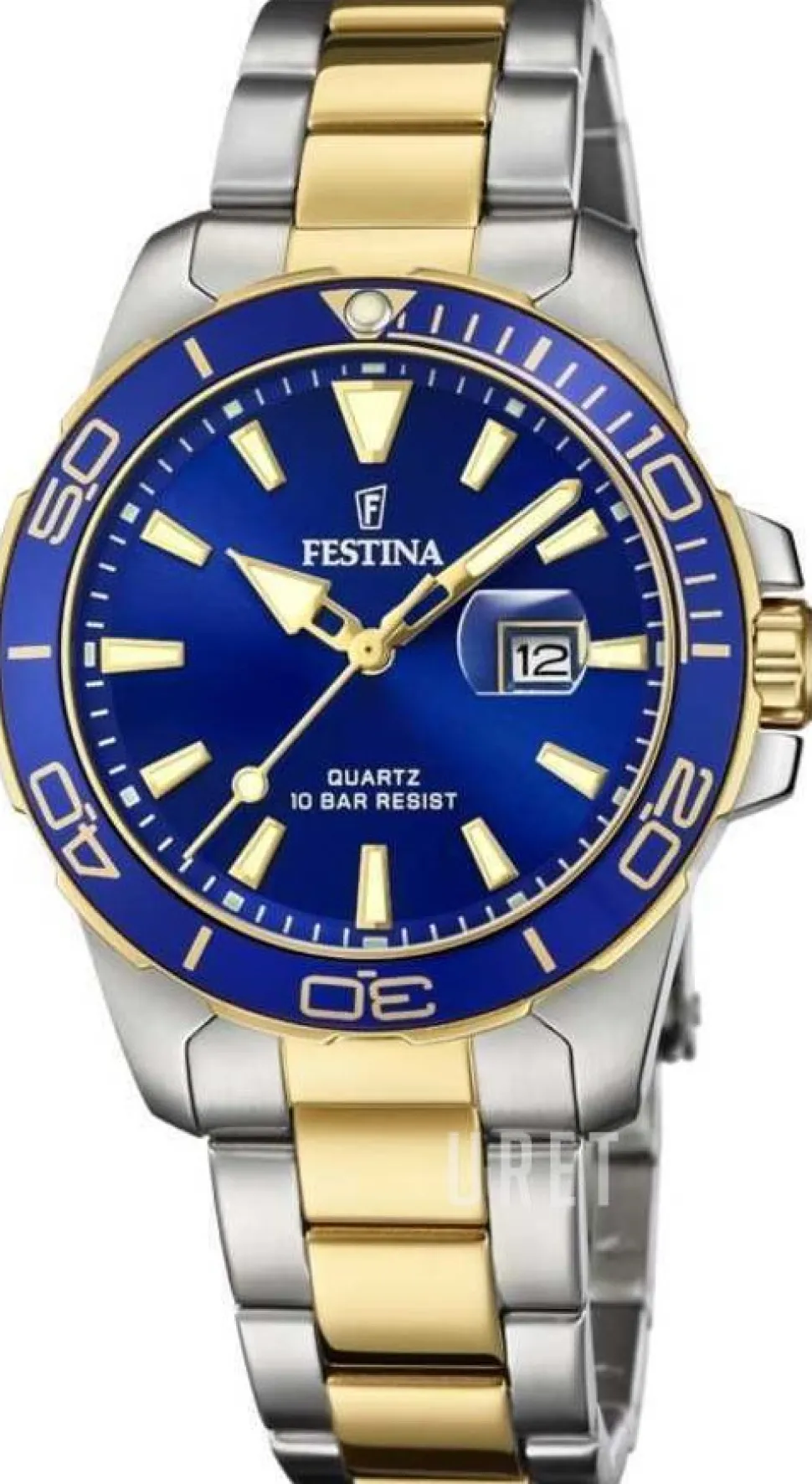 Boyfriend Blå/Gulguldtonat stål Ø34.5 mm