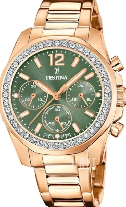 Boyfriend Grön/Roséguldstonat stål Ø38.1 mm