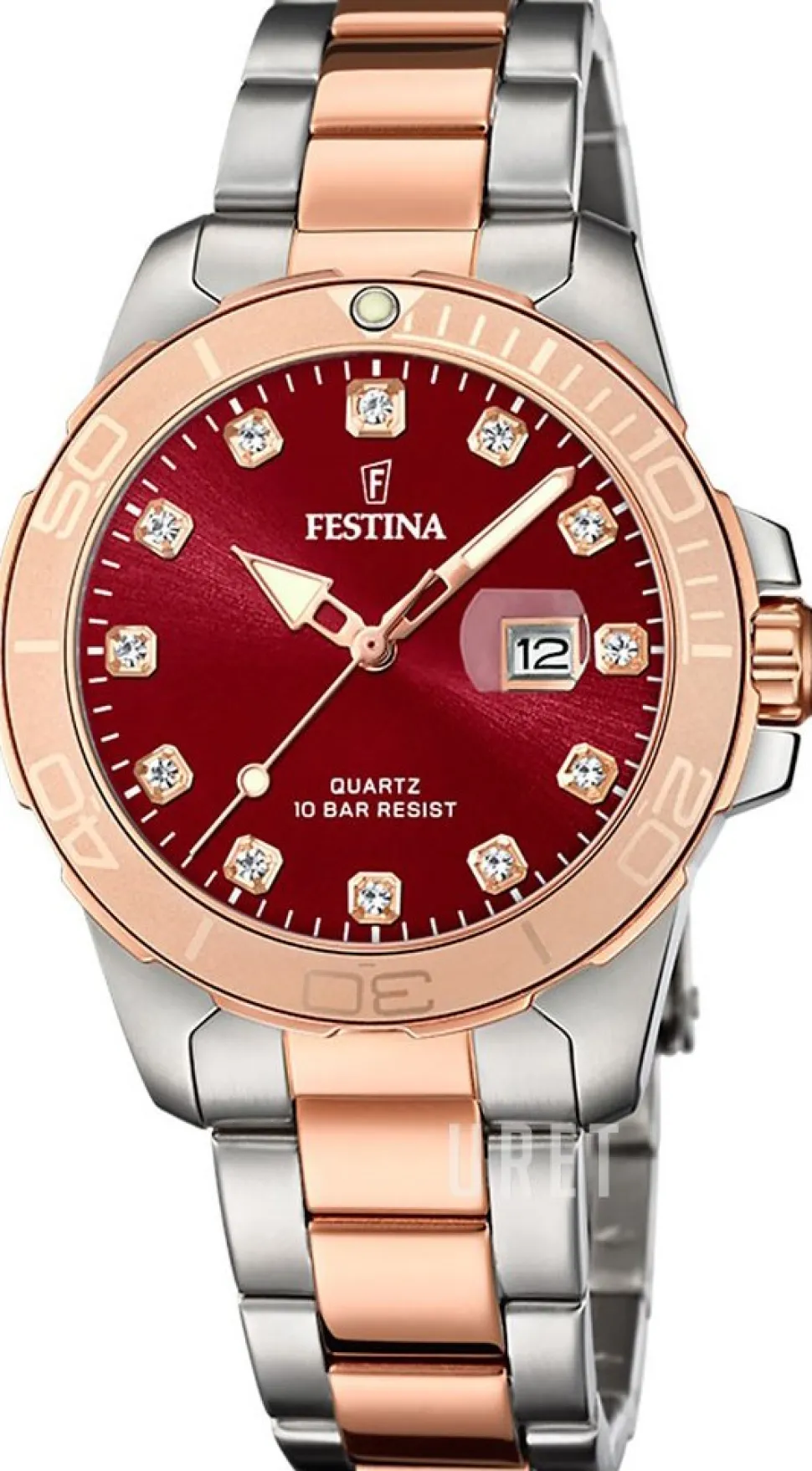 Boyfriend Röd/Roséguldstonat stål Ø35 mm