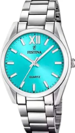 Boyfriend Turkos/Stål Ø36.8 mm