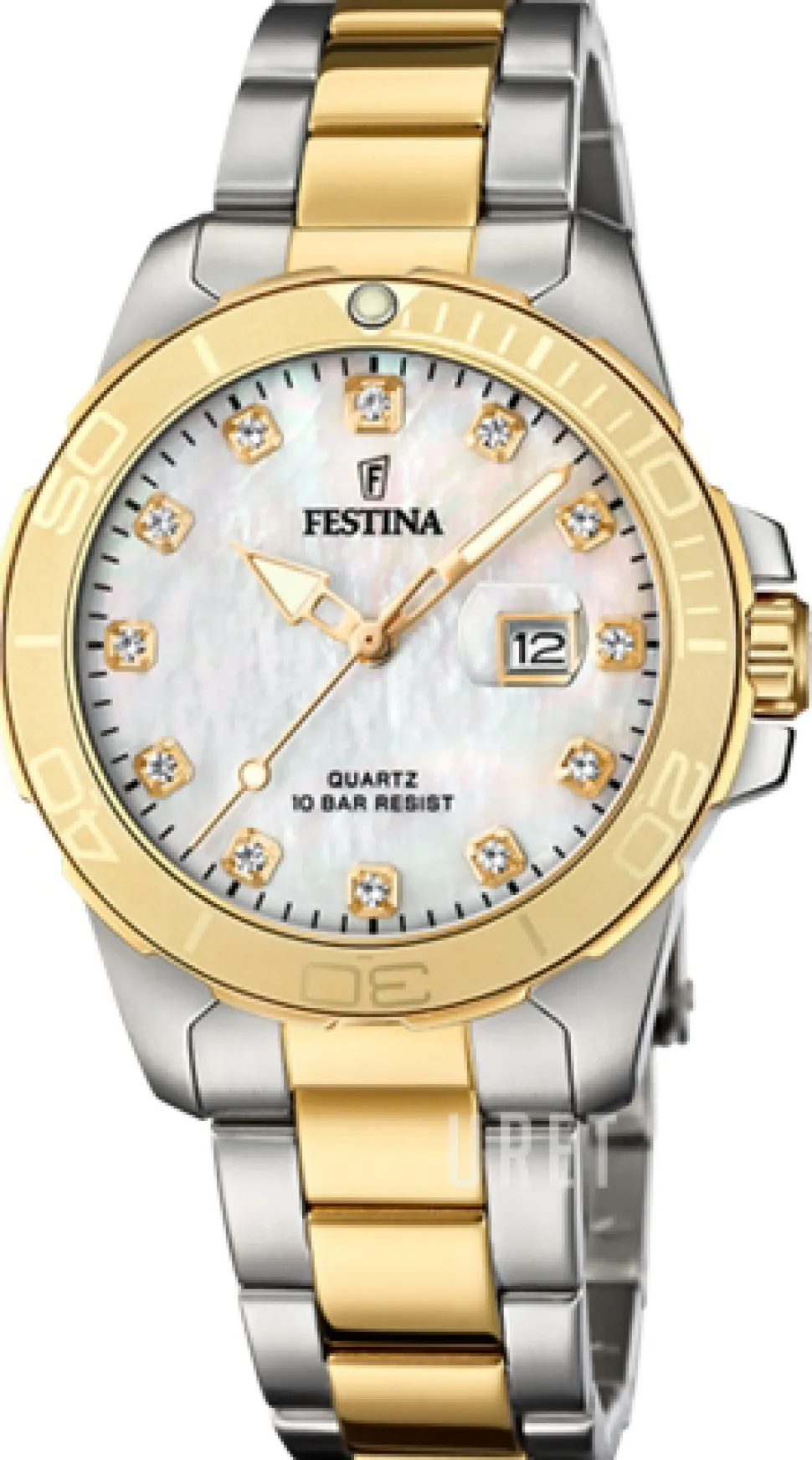 Boyfriend Vit/Gulguldtonat stål Ø34 mm