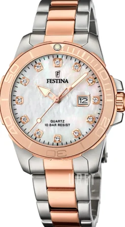 Boyfriend Vit/Roséguldstonat stål Ø34.5 mm