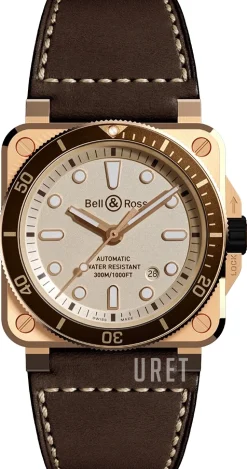 BR 03-92 Diver Silverfärgad/Läder Ø42 mm