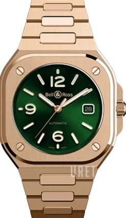 BR 05 Grön/18 karat roséguld Ø40 mm