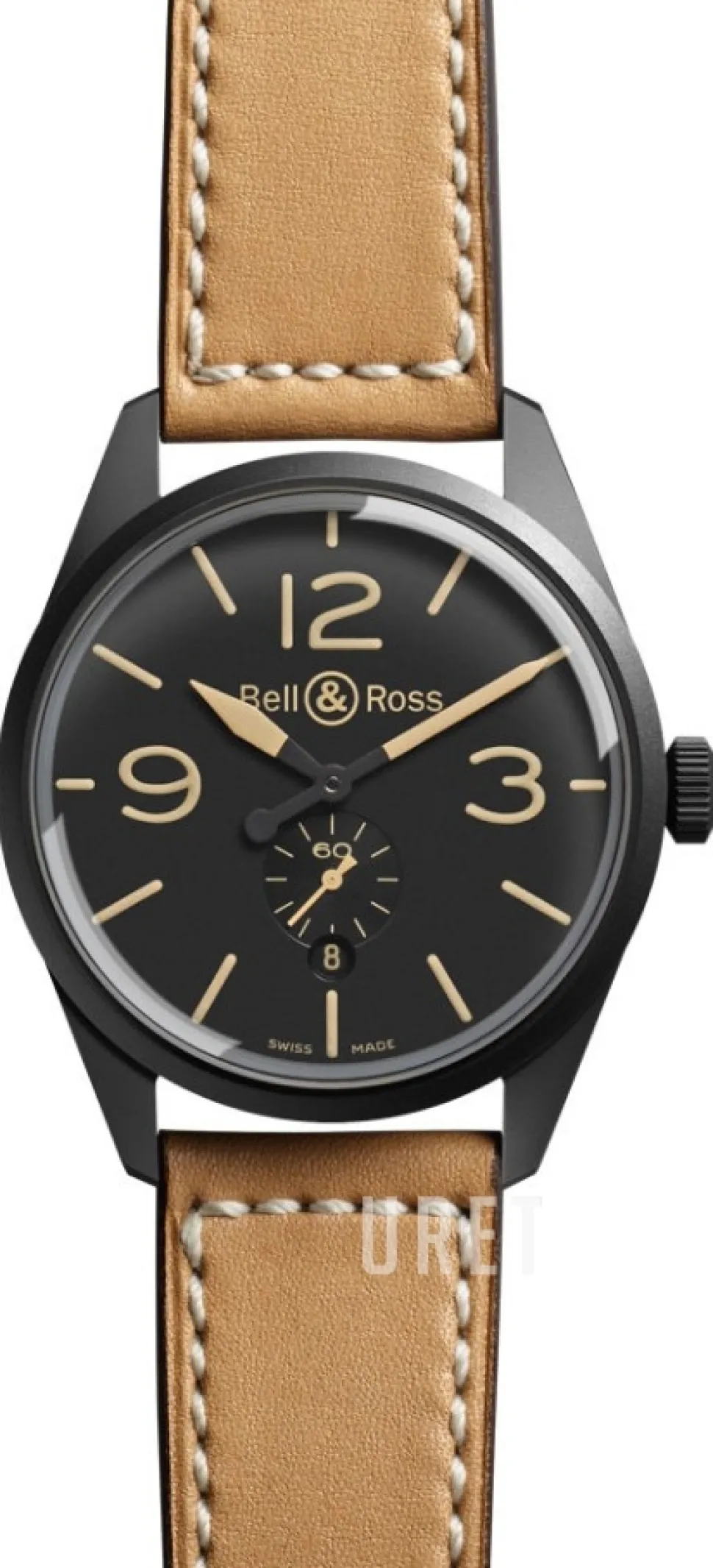 BR 123 Svart/Läder Ø41 mm