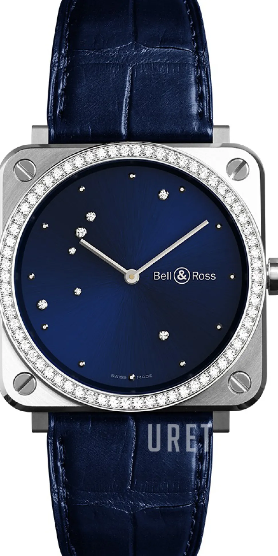 Br S Quartz Blå/Läder