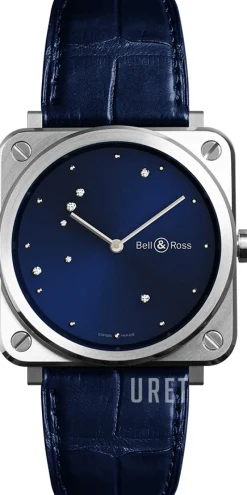 Br S Quartz Blå/Läder