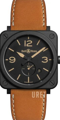 Br S Quartz Svart/Läder