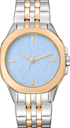 Brooklyn Midi Blå/Guldtonat stål Ø34 mm