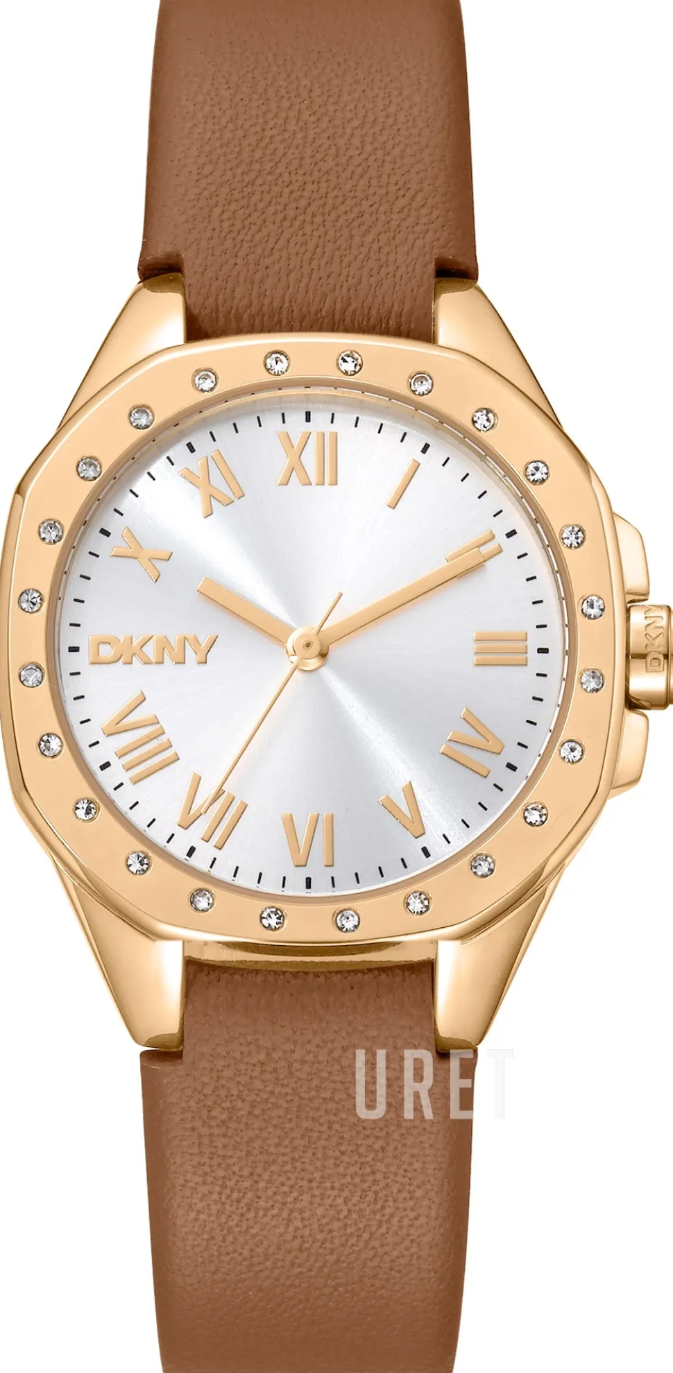 Brooklyn Mini Silverfärgad/Läder Ø30 mm