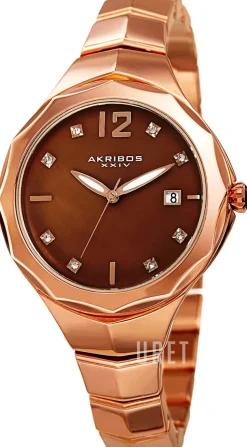 Brun/Roséguldstonat stål Ø37 mm