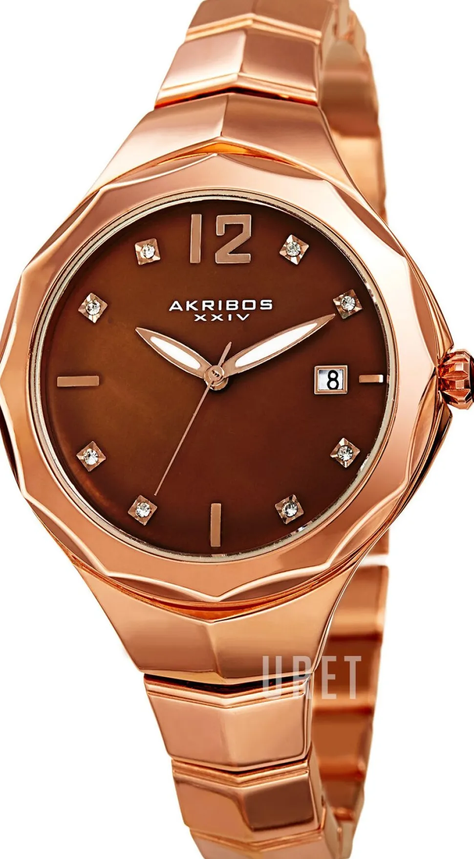 Brun/Roséguldstonat stål Ø37 mm