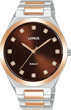 Brun/Roséguldstonat stål Ø36 mm