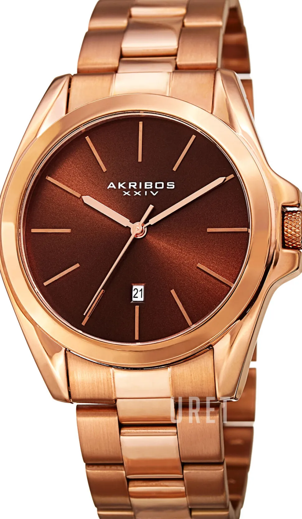 Brun/Roséguldstonat stål Ø43 mm