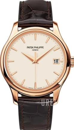 Calatrava Champagnefärgad/Läder Ø39 mm