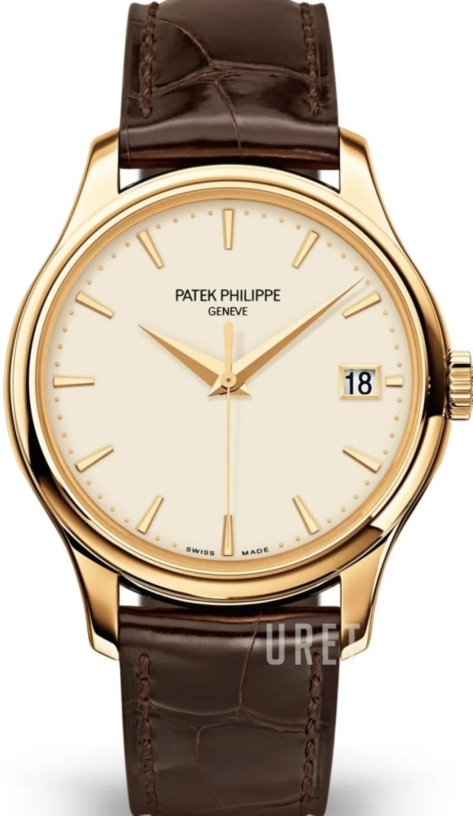 Calatrava Champagnefärgad/Läder Ø39 mm