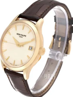 Calatrava Champagnefärgad/Läder Ø39 mm