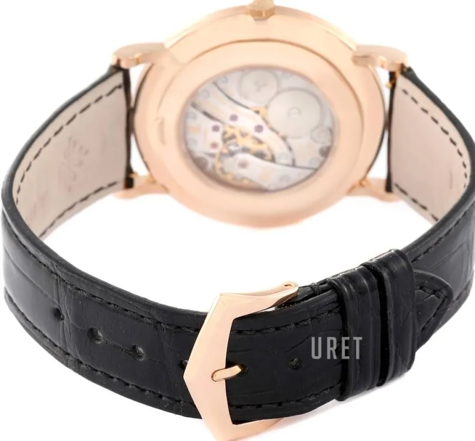 Calatrava Clous De Paris Vit/Läder Ø36 mm