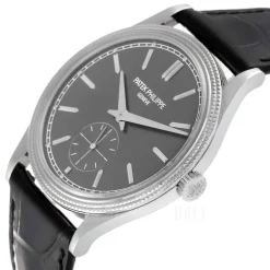 Calatrava Grå/Läder Ø39 mm