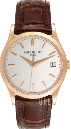 Calatrava Silverfärgad/Läder Ø38 mm