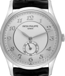 Calatrava Silverfärgad/Läder Ø37 mm