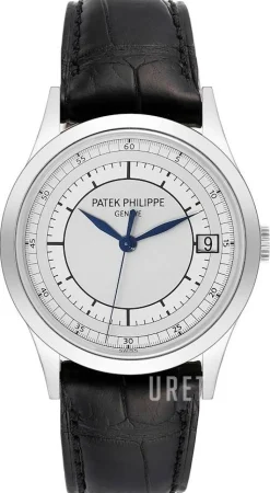 Calatrava Silverfärgad/Läder Ø38 mm