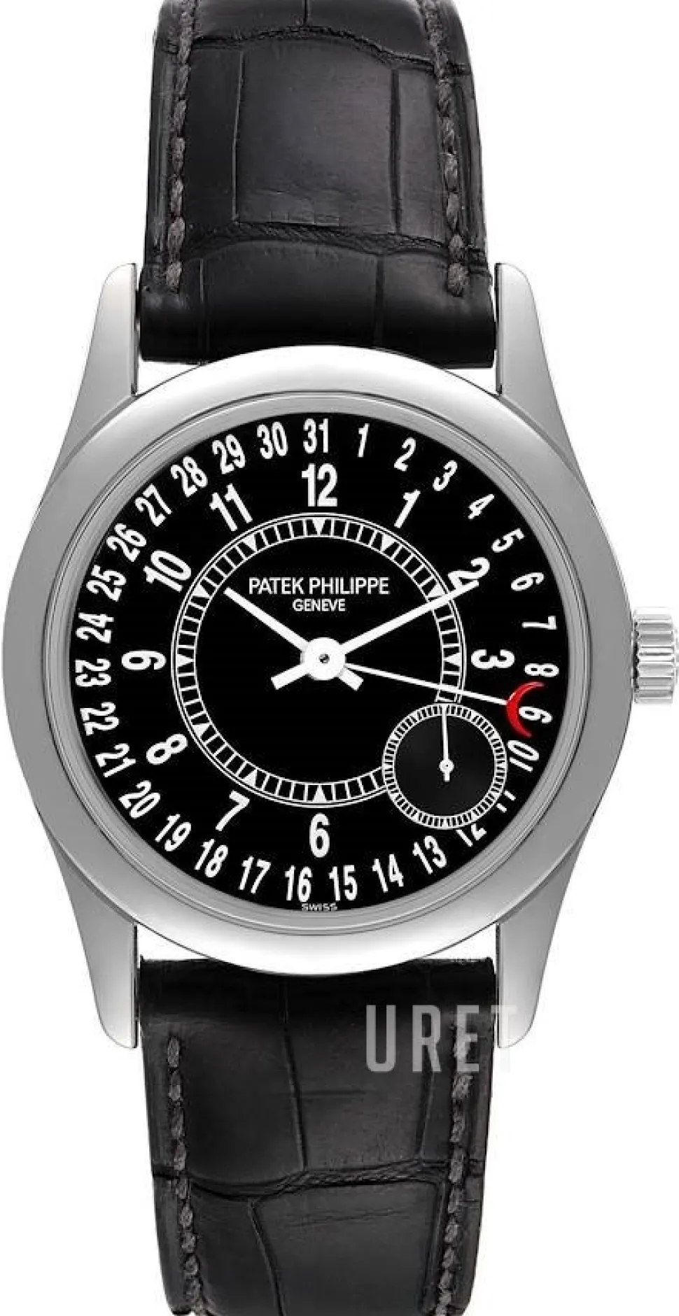 Calatrava Svart/Läder Ø37 mm