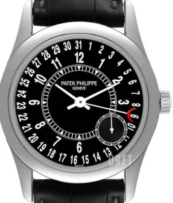 Calatrava Svart/Läder Ø37 mm