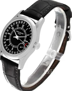 Calatrava Svart/Läder Ø37 mm