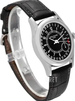 Calatrava Svart/Läder Ø37 mm