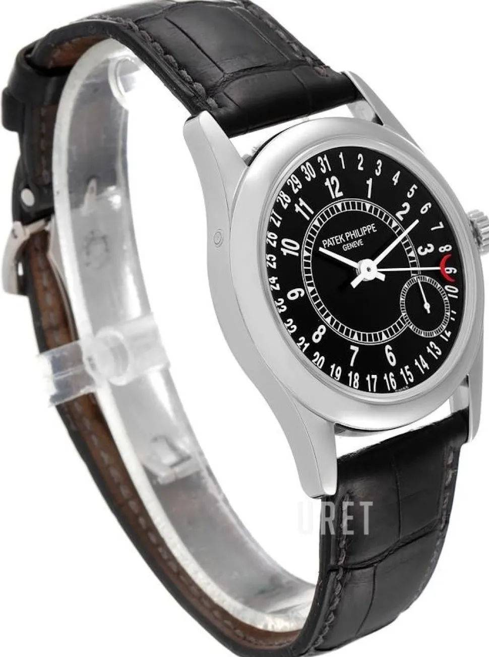 Calatrava Svart/Läder Ø37 mm