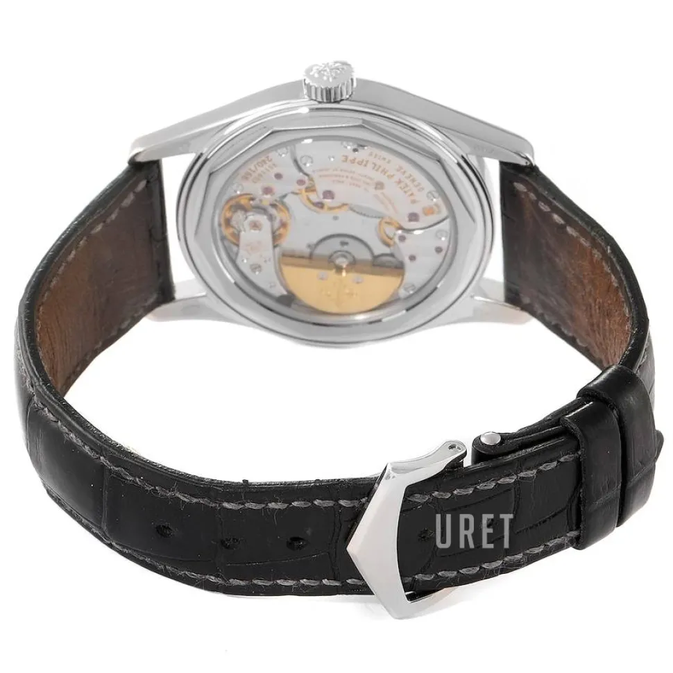 Calatrava Svart/Läder Ø37 mm